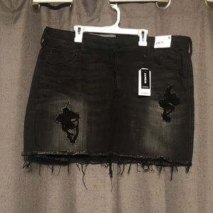 Express Black Denim Mini skirt